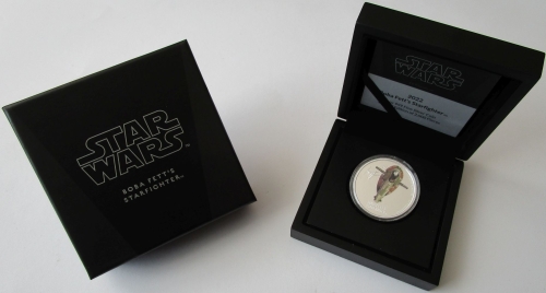 Niue 2 Dollars 2022 Star Wars Boba Fetts Starfighter 1 Oz Silver