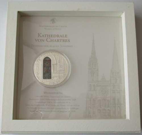 Cook Islands 10 Dollars 2013 Windows of Heaven Chartres Cathedral Silver