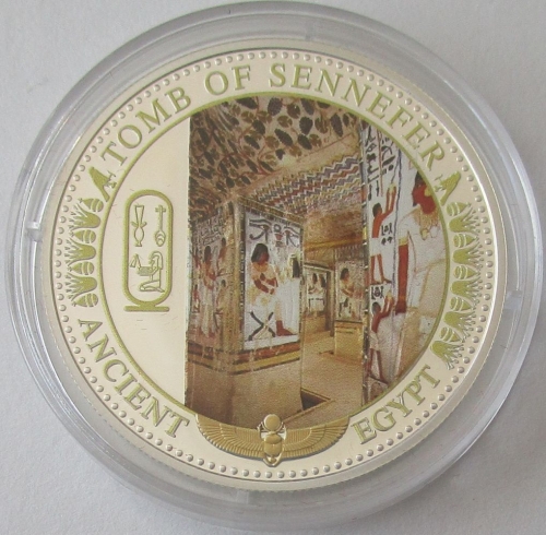 Solomon Islands 2 Dollars 2017 Ancient Egypt Tomb of Sennefer Silver