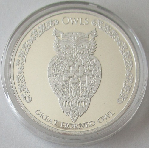 Tokelau 5 Dollars 2021 Owls Great Horned Owl