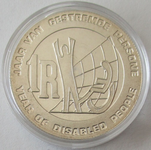 South Africa 1 Rand 1986 Year of Disabled Persons Silver Proof