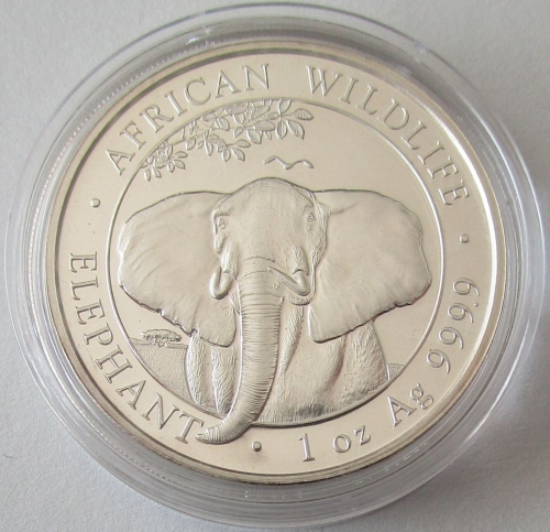 Somalia 100 Shillings 2021 Elephant 1 Oz Silver