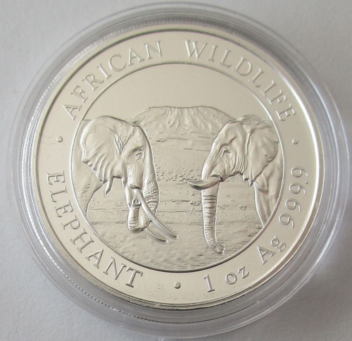 Somalia 100 Shillings 2020 Elephant 1 Oz Silver