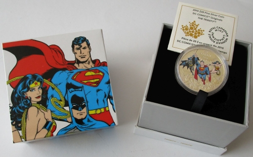 Canada 20 Dollars 2016 DC Comics Trinity 1 Oz Silver