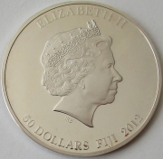 Fiji 50 Dollars 2012 Egyptian Jewels Cleopatra 2 Oz Silver