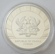 Ghana 5 Cedis 2019 Giants of the Ice Age Wollmammut