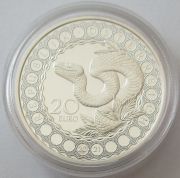 Austria 20 Euro 2021 Eyes of the World Australia Serpent Creator 2/3 Oz Silver