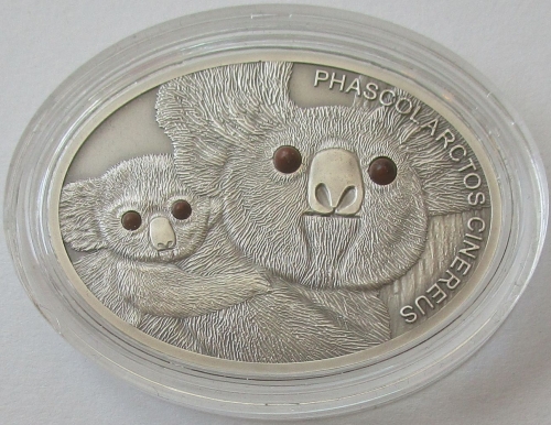 Fiji 10 Dollars 2013 Fascinating Wildlife Koala 1 Oz Silver