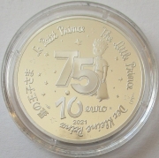 France 10 Euro 2021 75 Years Le Petit Prince Chef-dOeuvre Silver