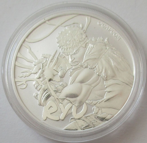 Tuvalu 1 Dollar 2022 Street Fighter Ryu 1 Oz Silver