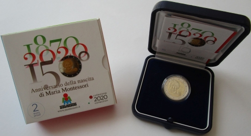 Italien 2 Euro 2020 Maria Montessori PP