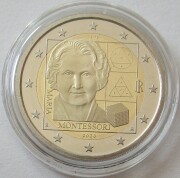 Italy 2 Euro 2020 Maria Montessori Proof