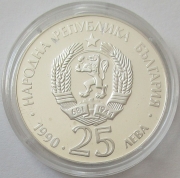 Bulgarien 25 Leva 1990 Tiere Luchs