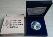 Spain 10 Euro 2006 20 Years EU Accession Silver