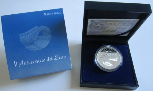 Spain 10 Euro 2007 5 Years Euro Silver