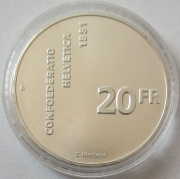 Schweiz 20 Franken 1991 700 Jahre Eidgenossenschaft BU