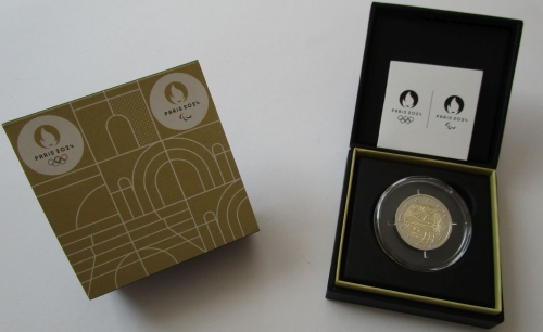 France 2 Euro 2024 Olympics Paris Eiffel Tower Reverse Proof