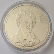 Spain 10 Euro 2010 Painters Francisco de Goya "La Maja Vestida" Silver