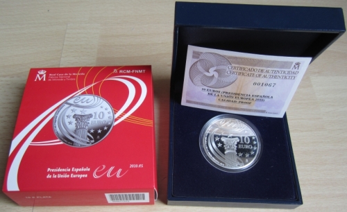 Spanien 10 Euro 2010 Ratspräsidentschaft