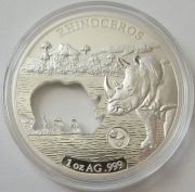 Djibouti 250 Francs 2018 Shapes of Africa Nashorn