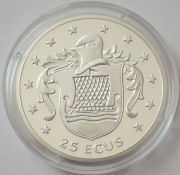 Isle of Man 25 ECU 1994 Viking Ship Silver