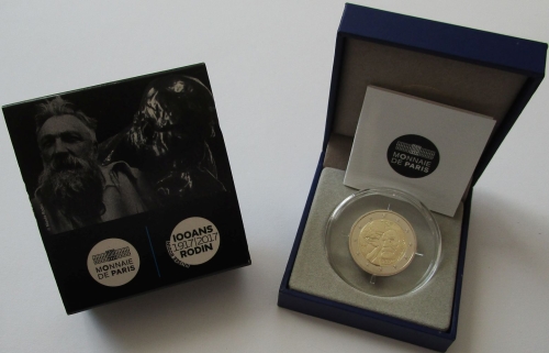 France 2 Euro 2017 Auguste Rodin Proof