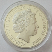 Guernsey 5 Pounds 2009 Ships Endeavour Silver