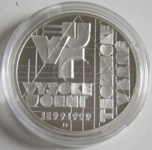 Czech Republic 200 Korun 1999 100 Years Brno University of Technology Silver Proof