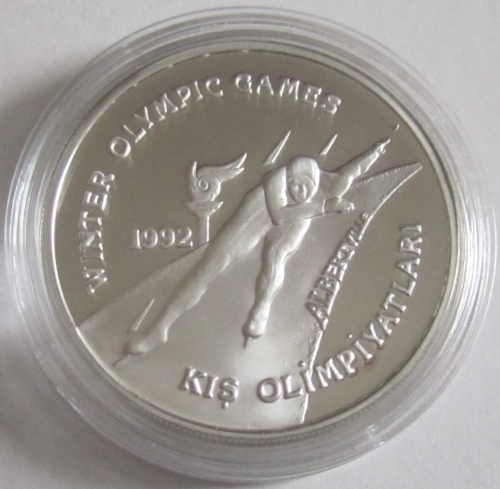 Türkei 20000 Lira 1992 Olympia Albertville Eisschnelllauf