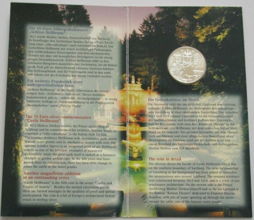 Österreich 10 Euro 2004 Schloss Hellbrunn BU