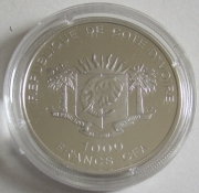 Ivory Coast 1000 Francs 2007 Football World Cup in...