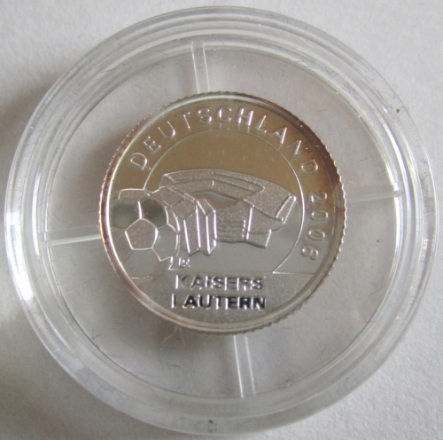 Liberia 1 Dollar 2004 Football World Cup in Germany Kaiserslautern Silver