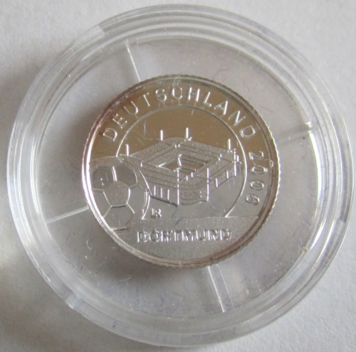 Liberia 1 Dollar 2004 Football World Cup in Germany Dortmund Silver