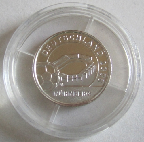 Liberia 1 Dollar 2004 Football World Cup in Germany Nürnberg Silver