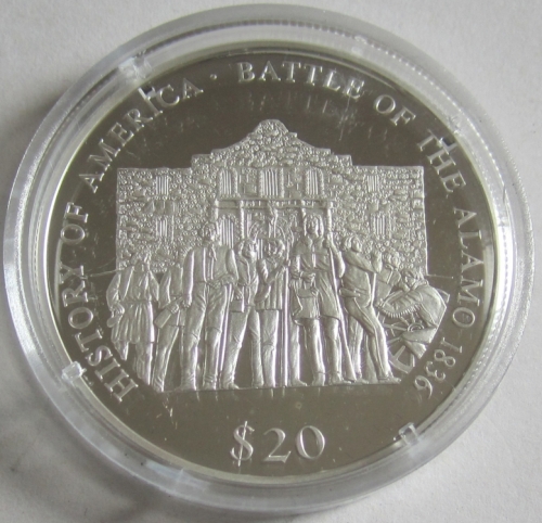 Liberia 20 Dollars 2000 History of America Schlacht von Alamo