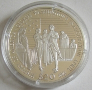 Liberia 20 Dollars 2001 History of America Inauguration...