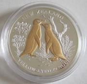 Liberia 10 Dollars 2004 Wildlife Yellow-Eyed Penguin Silver