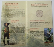 Österreich 5 Euro 2009 Tiroler Freiheit BU