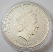 Großbritannien 2 Pounds 2002 Britannia Gilded