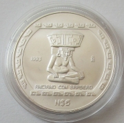 Mexico 5 Nuevos Pesos 1993 Pre-Columbian Era Anciano con...