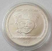 Mexiko 5 Nuevos Pesos 1993 Präkolumbische Ära Carita Sonriente