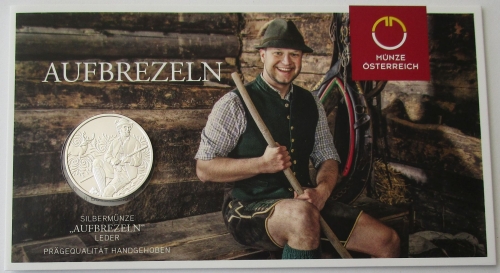 Austria 10 Euro 2025 Gschneizt & Kampelt Aufbrezeln Silver BU