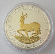 Gabun 1000 Francs 2012 Springbock Gilded