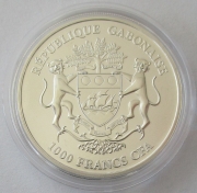 Gabun 1000 Francs 2012 Springbock Gilded