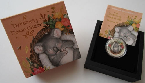 Australia 50 Cents 2021 Dreaming Down Under Baby Koala 1/2 Oz Silver