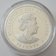 Australia 50 Cents 2021 Dreaming Down Under Baby Koala 1/2 Oz Silver