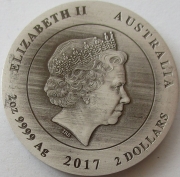 Australien 2 Dollars 2017 Koala High Relief Antiqued
