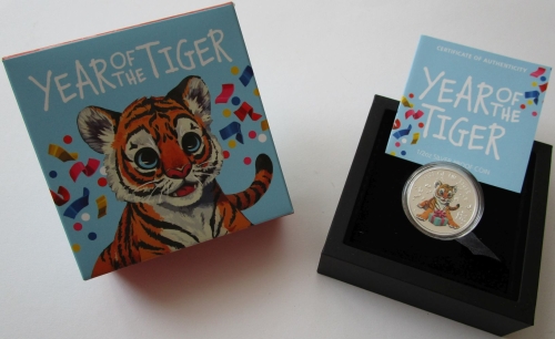 Tuvalu 50 Cents 2022 Lunar Baby Tiger