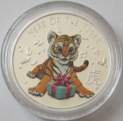 Tuvalu 50 Cents 2022 Lunar Baby Tiger