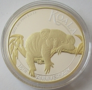 Australia 3 Dollars 2022 15 Years Koala 3 Oz Silver Gilded